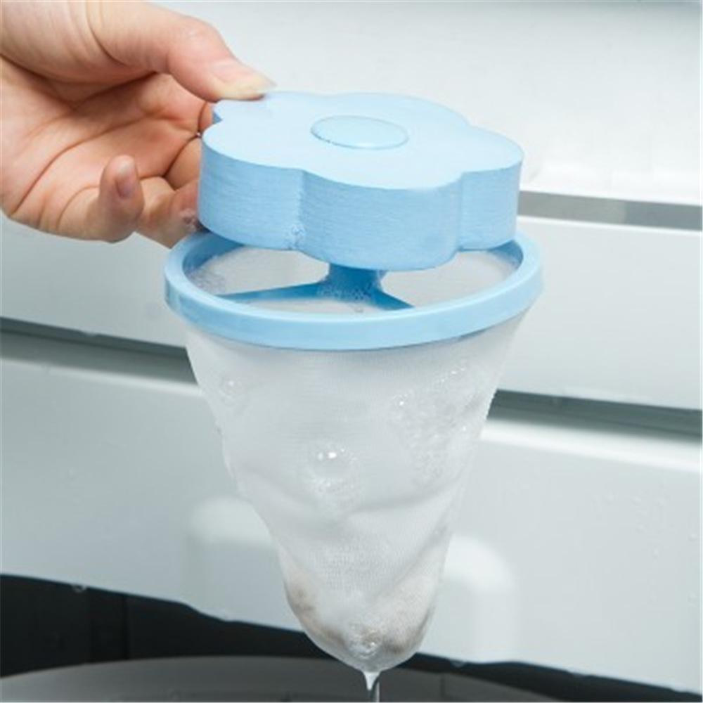 Best Washing Machine Lint Catcher Daisy Laundry Hair & Lint Trap For Washers Blue & Pink (2 Pack)