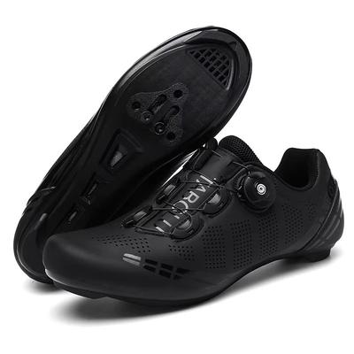LiXingMing Road Cycling Shoes SPD Cleat Compatible Self Locking Bike Sneakers For Men & Women black 42