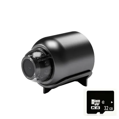 Mini Spy Camera HD 1080P Compact WIFI Camera With Cyclic Recording For Outdoor & Home Surveillance 32gb Card