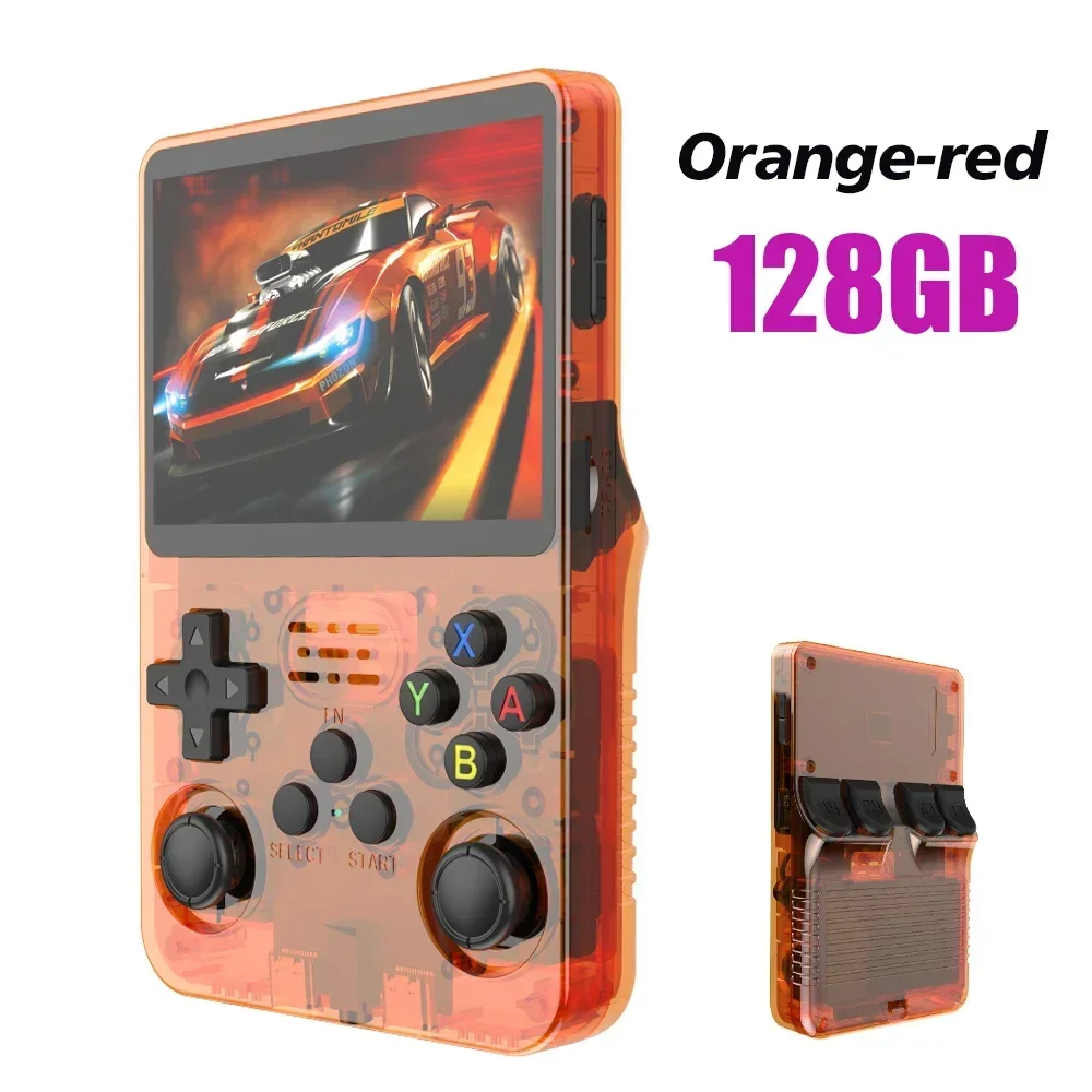Open Source R36S Video Game Console Linux System Portable Pocket Video Player orange 128g