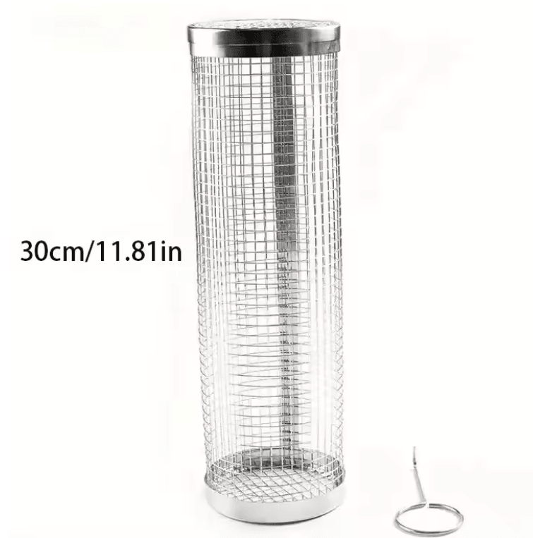 Stainless Steel Grill Basket For Outdoor BBQ And Camping Cooking 11.81 In