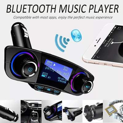 Wireless Bluetooth Car FM Transmitter MP3 Player With USB Charger, Hands Free Radio Adapter Kit For Music, Calls Wireless Bluetooth Car FM Transmitter MP3 Player With USB Charger, Hands Free Radio Adapter Kit For Music, Calls