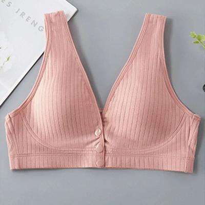 Cotton Nursing Bra For Pregnancy And Breastfeeding Plus Size Bralette With Soft Support m pink