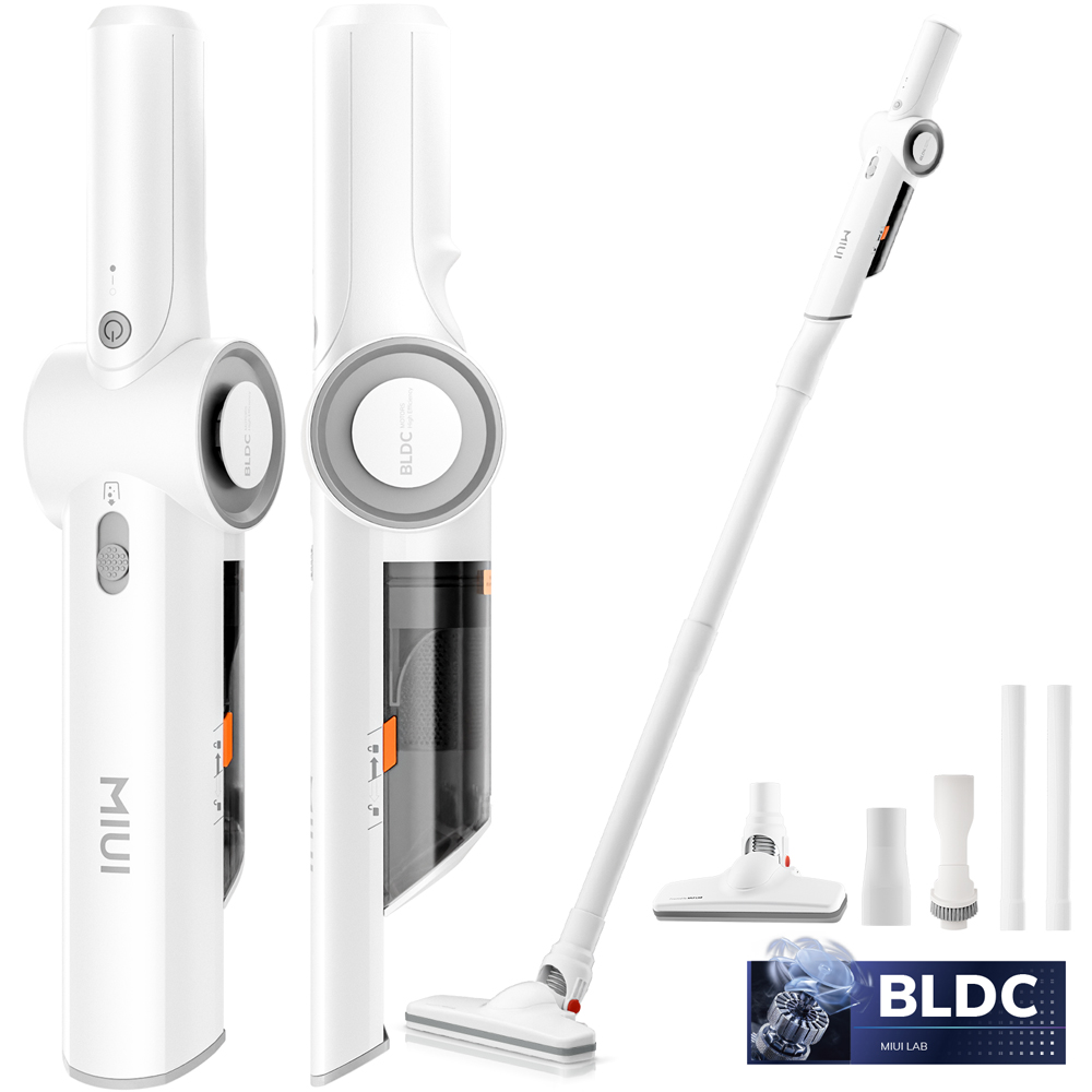 White Portable Handheld Vacuum Cleaner, Lightweight Multi Function Cordless Cleaner For Car, Household & Pet Hair white