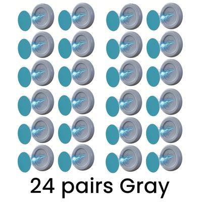 Strong Magnetic Hooks Wall Mount Invisible Holder For Remote, Keys & Fridge Sticker Storage Home Organizer Hooks 24 Pairs Gray