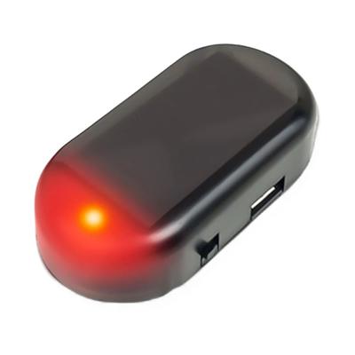 Solar Powered Car Fake Security Light Super Bright Flashing Imitation Alarm Lamp, Wireless Anti Theft Strobe Signal Wi red