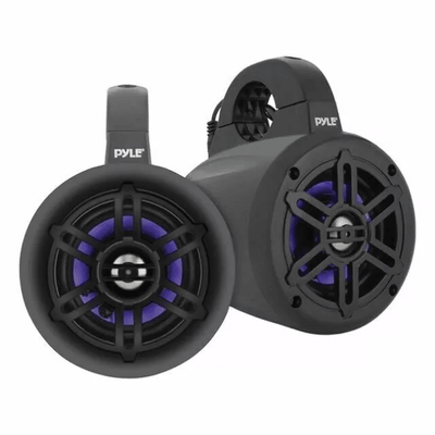 Pyle Bluetooth Ready Marine Tower Speakers With LED Lights, Waterproof Wakeboard Speakers For Boat & Outdoor Audio Pyle Bluetooth Ready Marine Tower Speakers With LED Lights, Waterproof Wakeboard Speakers For Boat & Outdoor Audio