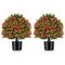 Faux Rose Topiary Ball Trees, Artificial Shrub Bushes With Flowers For Porch, Garden & Home Decor Faux Rose Topiary Ball Trees, Artificial Shrub Bushes With Flowers For Porch, Garden & Home Decor
