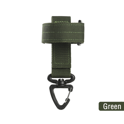 Tactical Nylon Gloves Hook Safety Clip, Multi Use Outdoor Camping Hanging Buckle For Climbing, Work Gloves, Rope military Green