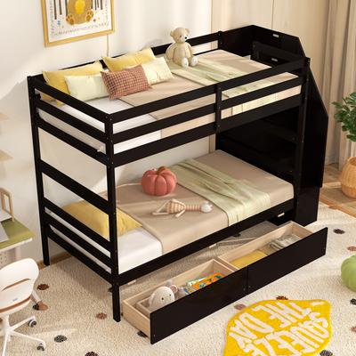Kids House Bed Twin Size, Sturdy Platform Bed With Soft Padded Bench & Safety Rails Kids House Bed Twin Size, Sturdy Platform Bed With Soft Padded Bench & Safety Rails