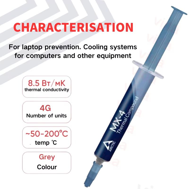 MX4 Thermal Paste Processor MX 4 4g 8.5W M k For CPU GPU Printer HeatSink Cooling Cooler Thermal Grease Compound Silicon mx4 4g