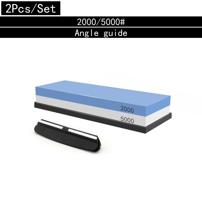 Professional Sharpening Stones Knife Sharpener Kit, Double Side Whetstone Grinder Stone With Bamboo Base & Angle Guide 2000 5000 Set whetstone
