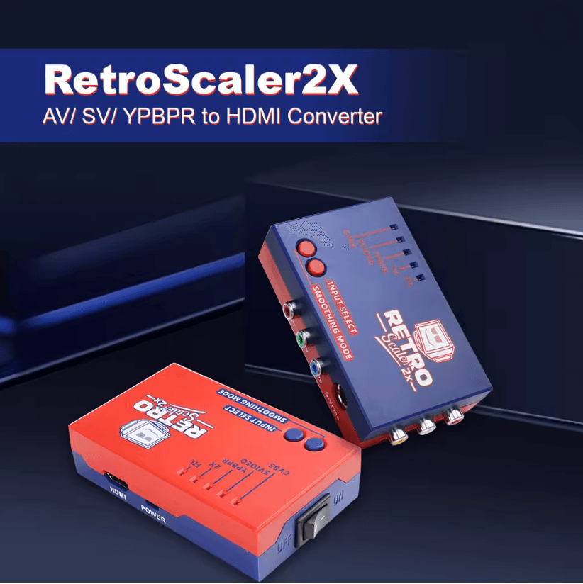 Retro AV To HDMI Converter For PS2 N64 Dreamcast And Classic Consoles red