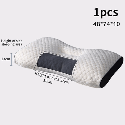 Orthopedic Neck Support Pillow With Soybean Fiber Filling For Deep Sleep blue 18.9 29.1 2.4 In