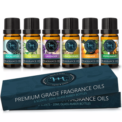 Premium Grade Fragrance Oil For Candle Making, Soap & Bath, Scented Oils Set With Lavender, Peppermint, Eucalyptus Premium Grade Fragrance Oil For Candle Making, Soap & Bath, Scented Oils Set With Lavender, Peppermint, Eucalyptus