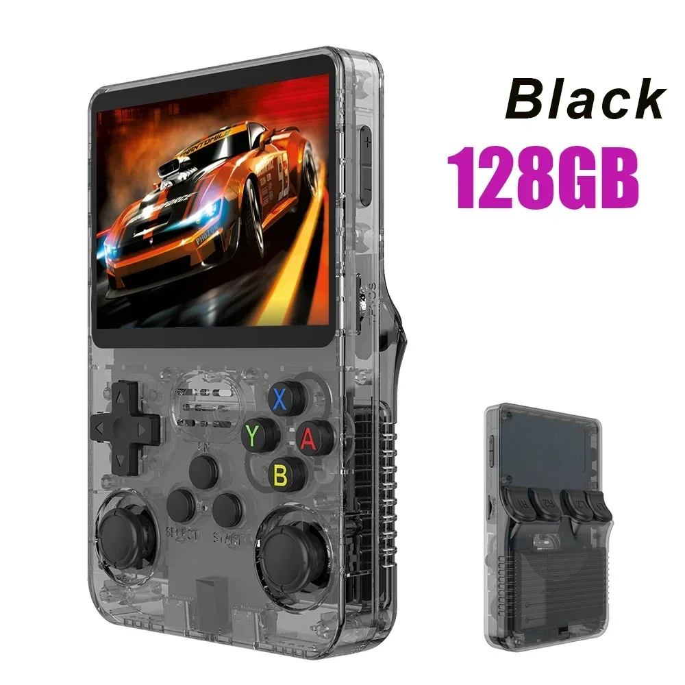 Open Source R36S Video Game Console Linux System Portable Pocket Video Player black 128g