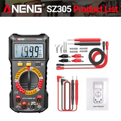 1999 Count Professional Multimeter, AC DC Voltage Tester, Ammeter, Capacitor & Electrician Detector Tool black Pro