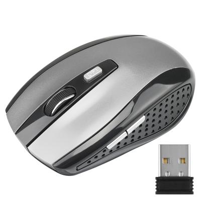 Wireless Mouse Adjustable DPI, Optical Gaming Mouse, 6 Button Gamer Mice With USB Receiver For Laptop Desktop PC grey