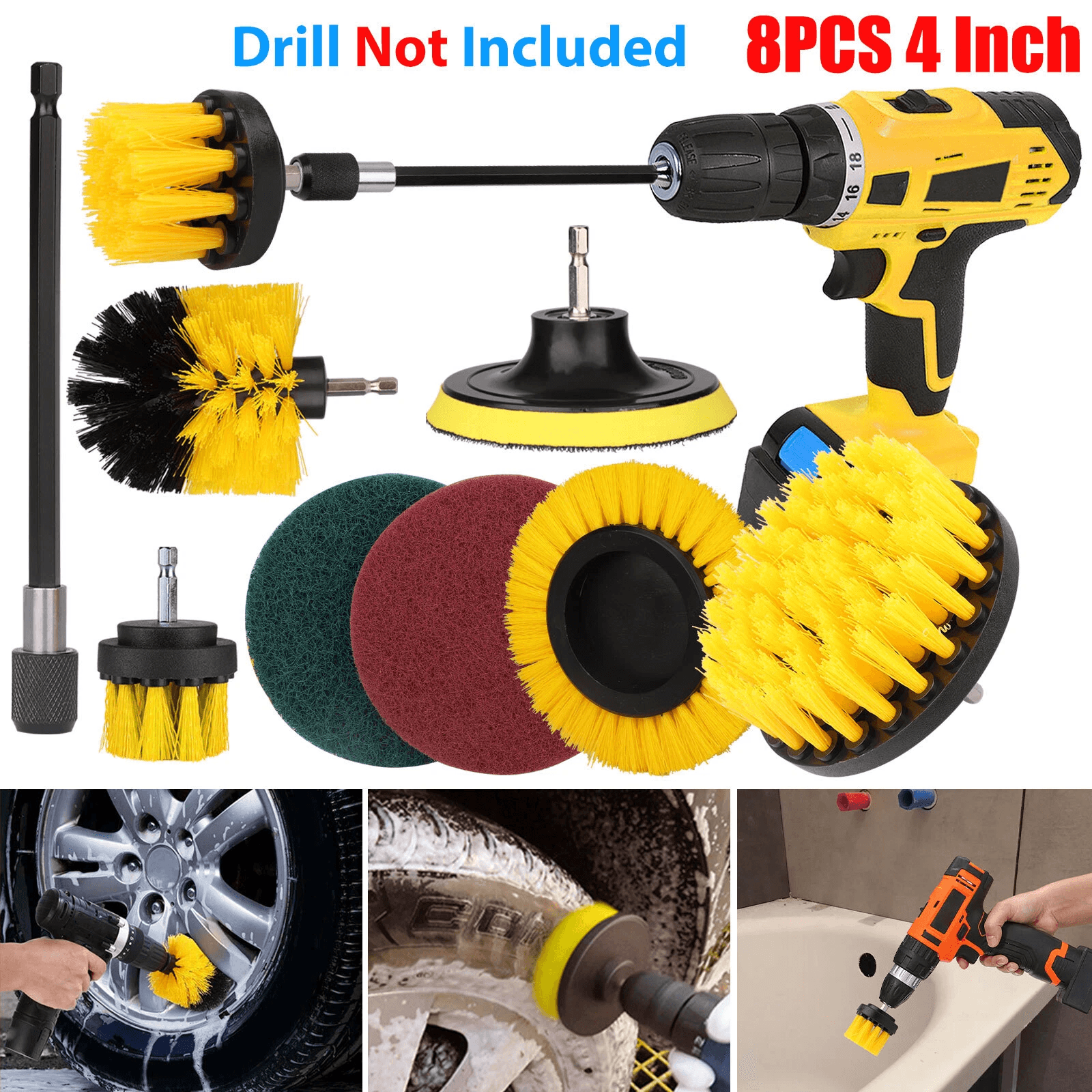 Polishing Waxing Pad Kit, Car Buffing Sponge Set For Drill & Polisher Polishing Waxing Pad Kit, Car Buffing Sponge Set For Drill & Polisher