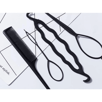 Hair French Braid Topsy Tail Clip Styling Stick, DIY Bun Maker Tool Hair French Braid Topsy Tail Clip Styling Stick, DIY Bun Maker Tool