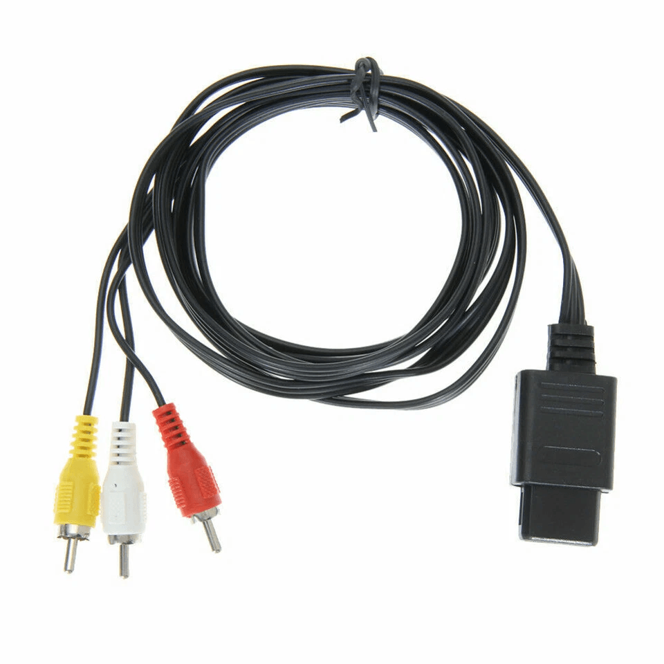N64 SNES GameCube 6FT RCA AV TV Audio Video Stereo Cable Cord For Nintendo 64 Console Replacement N64 SNES GameCube 6FT RCA AV TV Audio Video Stereo Cable Cord For Nintendo 64 Console Replacement