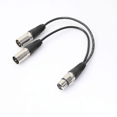 3Pin XLR Female Jack To Dual 2 Male Plug Y Splitter Cable Adapter Microphone USA Balanced Audio Cord For Mixer, Studio 3Pin XLR Female Jack To Dual 2 Male Plug Y Splitter Cable Adapter Microphone USA Balanced Audio Cord For Mixer, Studio