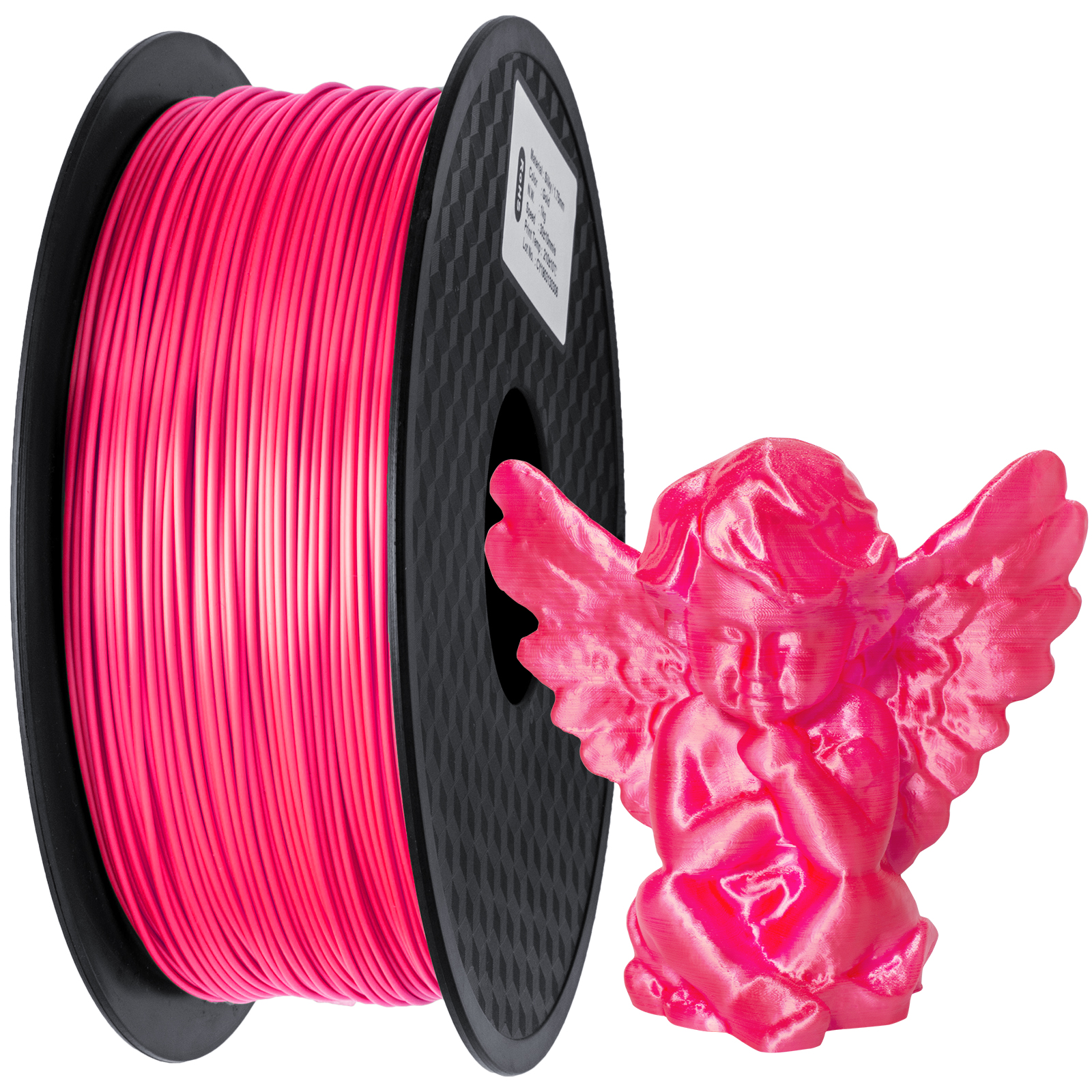 3D Filament, Shiny 3D Printer Spool Wire For High Quality Prints, Vacuum Packed silk Magenta Pla
