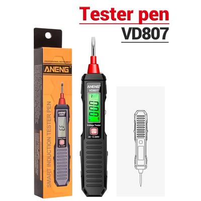 Smart Electric Pen Tester ANENG, Portable One word Induction NCV Sensor AC, Non contact Wire Detector For Household black