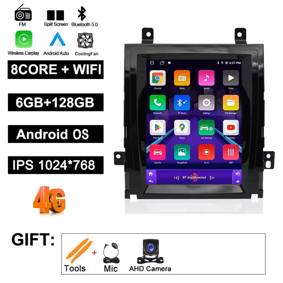 Android 14 Car Stereo Head Unit With CarPlay And GPS For Cadillac Escalade (20072013) c 6g 128g Cam
