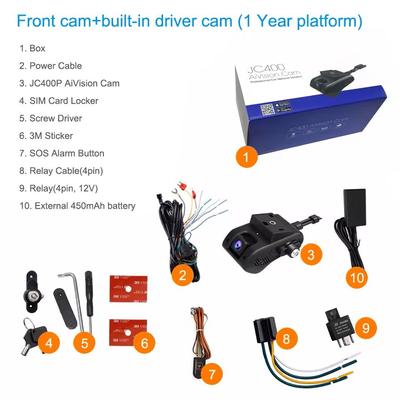 4G Dual Dash Cam With GPS Tracking And Live Streaming DVR Car Camera 1 Year Free App with 256g Tf Card