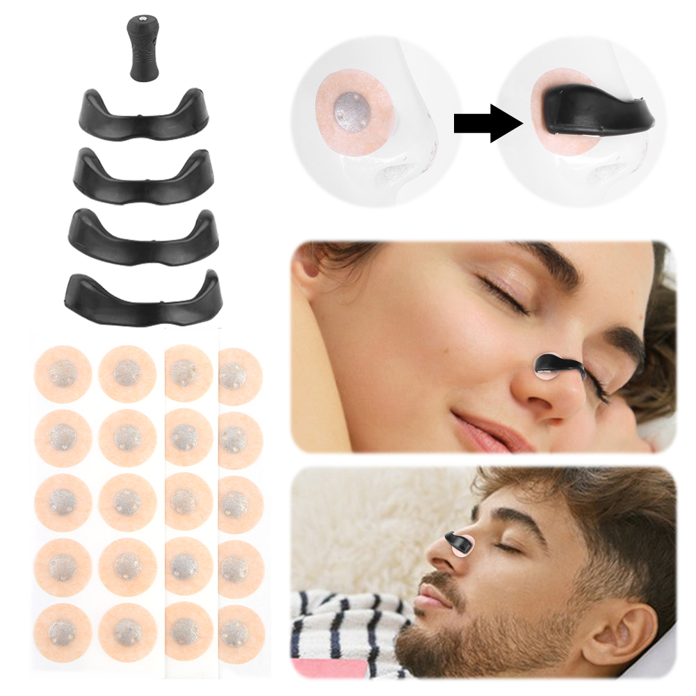 Magnetic Nasal Strips Increase Air Intake Nasal Breathing Dilators Improve Sleep Quality Reduce Snoring For Night Time black