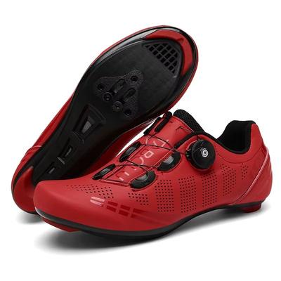 LiXingMing Road Cycling Shoes SPD Cleat Compatible Self Locking Bike Sneakers For Men & Women red 47