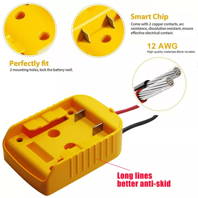 Battery Holder Dock For DeWalt Max, DIY Adapter Mount For Power Wheels Conversion no Fuse No Switch