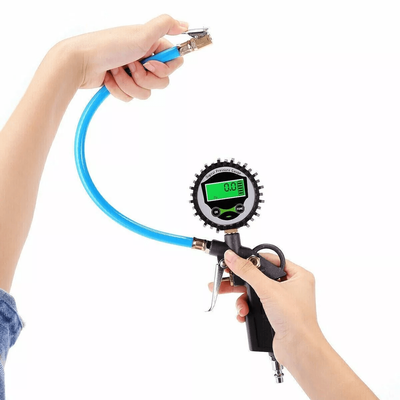 Portable LCD Air Tire Inflator Gun With Pressure Gauge For Car Truck Bike Portable LCD Air Tire Inflator Gun With Pressure Gauge For Car Truck Bike