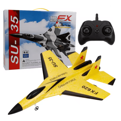 SkyGlide RC SU 35 Foam Fighter Plane yellow