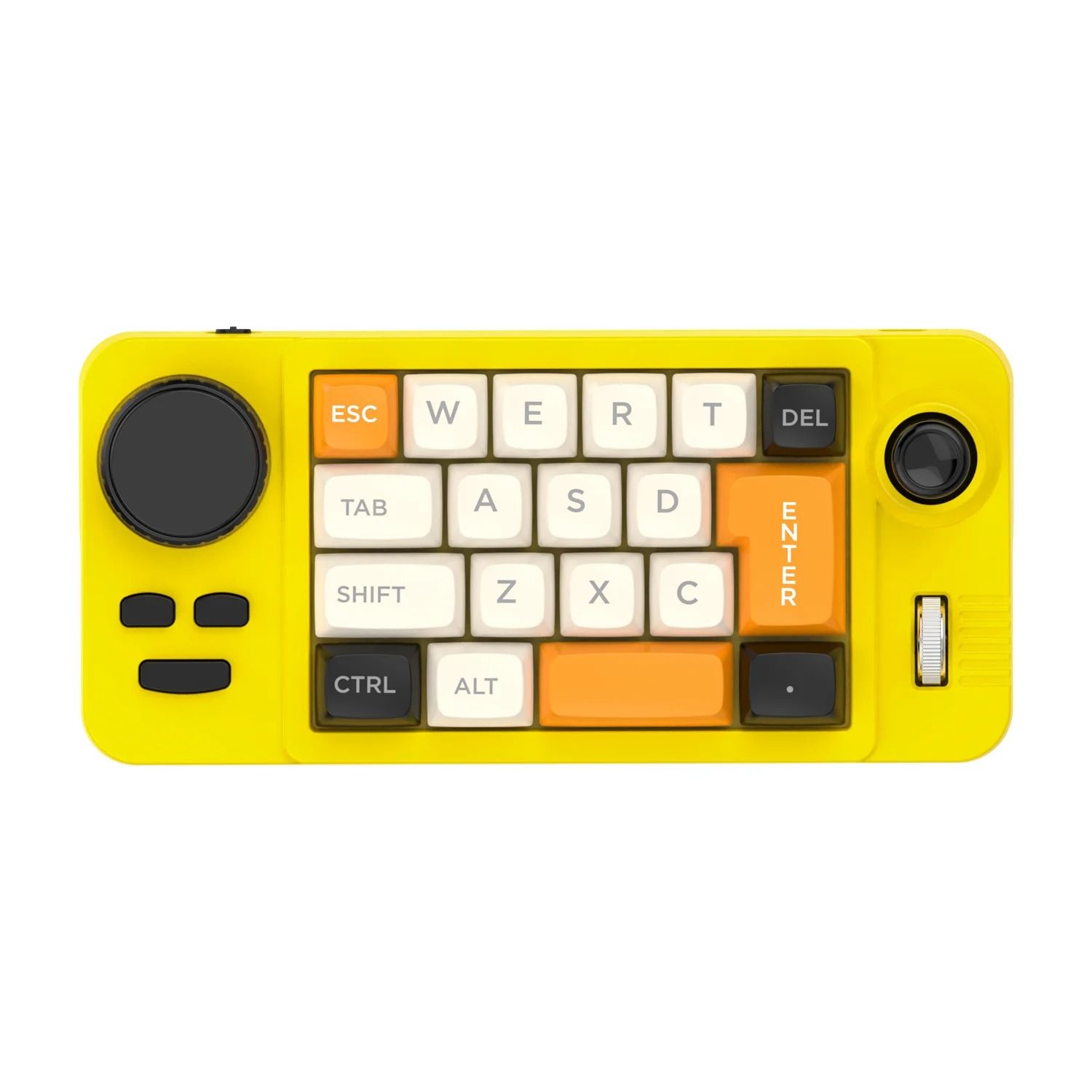 Programmable Mechanical Keypad With Scroll Wheel And Joystick yellow