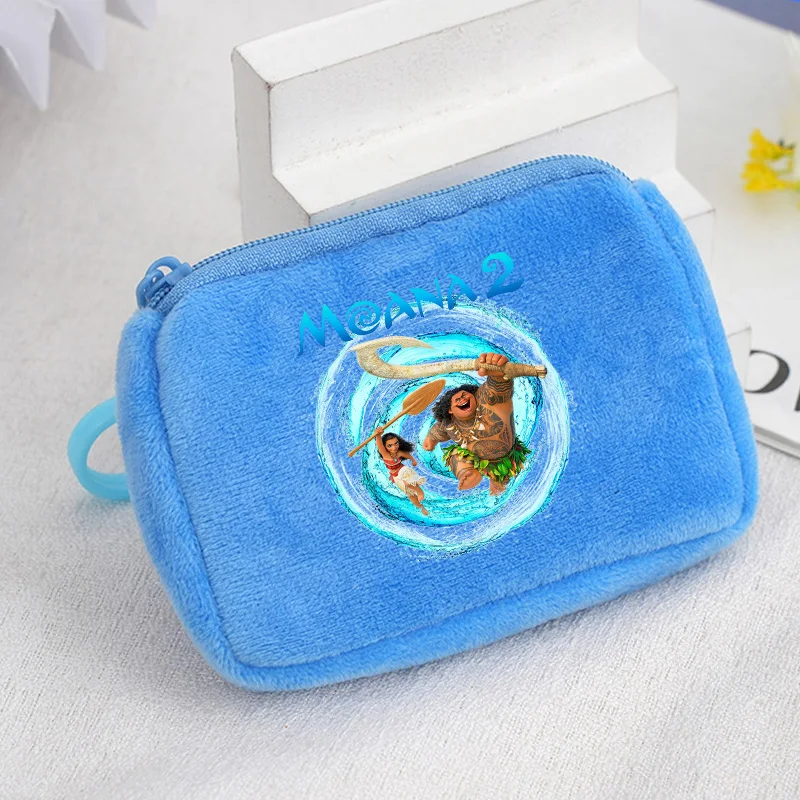 Moana Plush Wallet For Girls, Mini Cartoon Maui Coin Purse, Cute Square Storage Bag, Key Holder, Gift Idea 1