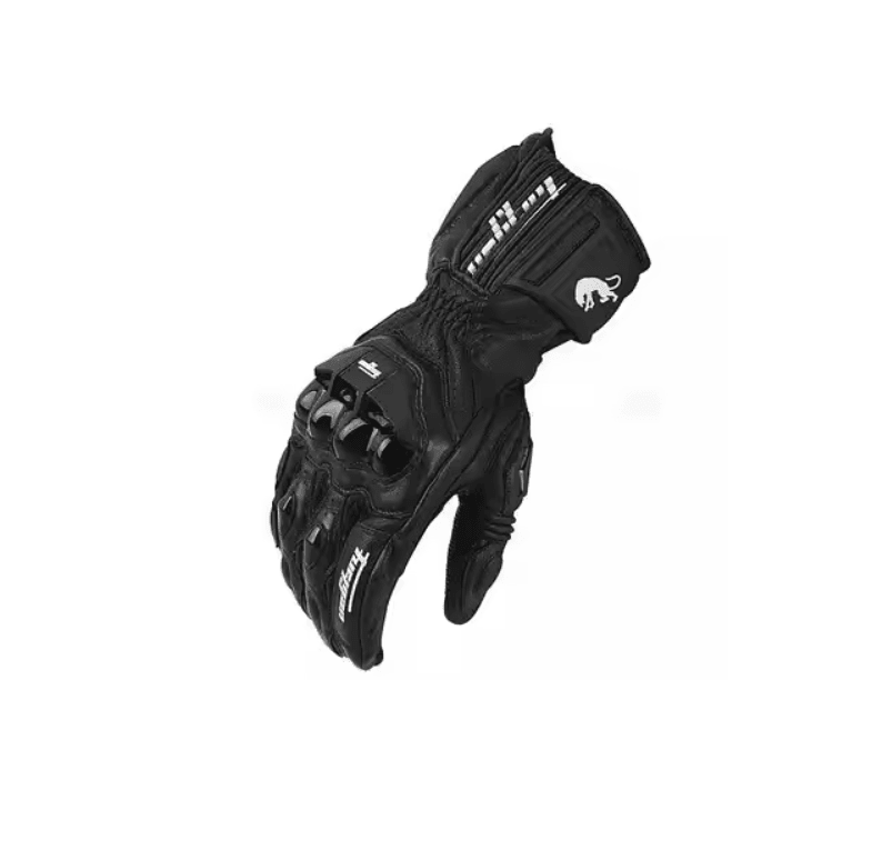 Mens Protective Leather Motorcycle Gloves With Touch Screen Control afs18 Black xl
