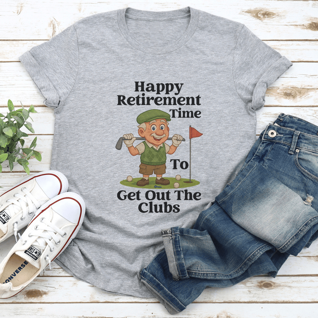 Happy Retirement Time To Get Out The Clubs Tree L Athletic Heather
