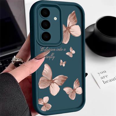Trendy Gold Butterfly TPU Phone Case Stylish Protective Cover For Samsung Galaxy blue for Samsung A16 5g