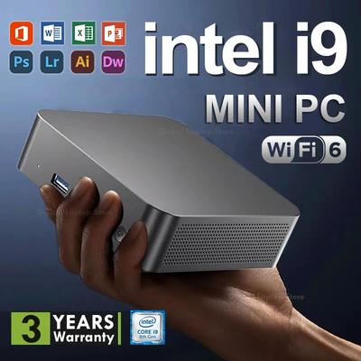 Mini PC Windows 11 Intel Core I9 16GB DDR4, 256GB 1TB SSD, 4K Gaming Desktop, Triple Display, Ultra Compact Gamer PC 16gb Ddr4 1tb Ssd