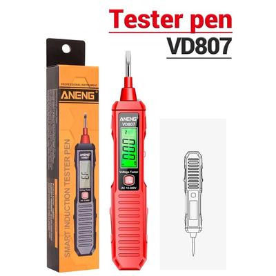 Smart Electric Pen Tester ANENG, Portable One word Induction NCV Sensor AC, Non contact Wire Detector For Household red