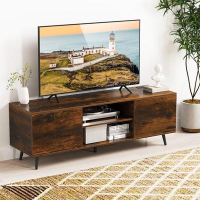 Modern TV Stand With Power Outlets & Adjustable Shelf Fits Up To 60 Inch TVs, Storage Cabinet, USB A & USB C Ports Modern TV Stand With Power Outlets & Adjustable Shelf Fits Up To 60 Inch TVs, Storage Cabinet, USB A & USB C Ports