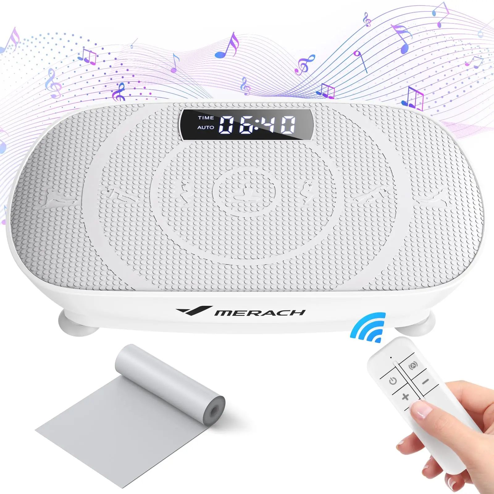 Power Vibrate Fitness Platform, Vibration Plate For Full Body Sculpting & Fat Burning white