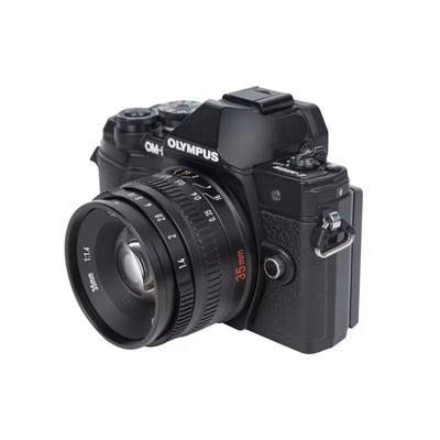 35mm F1.4 Prime Camera Lens For Sony Fujifilm Nikon Canon Mirrorless silver micro 4 3 Mount
