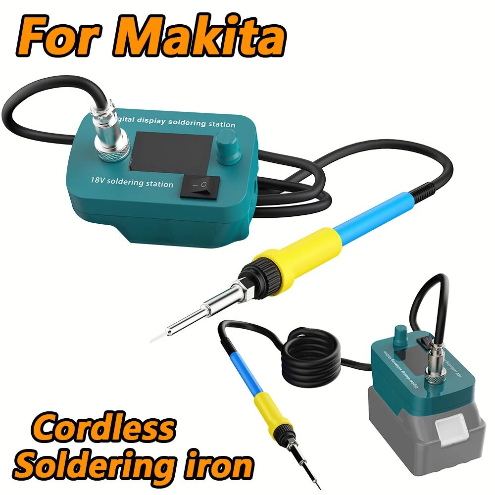 Cordless Soldering Iron Machine Tool, 60W PCB Soldering With Makita BL1830 1840 1850 1860 Battery Compatibility Cordless Soldering Iron Machine Tool, 60W PCB Soldering With Makita BL1830 1840 1850 1860 Battery Compatibility