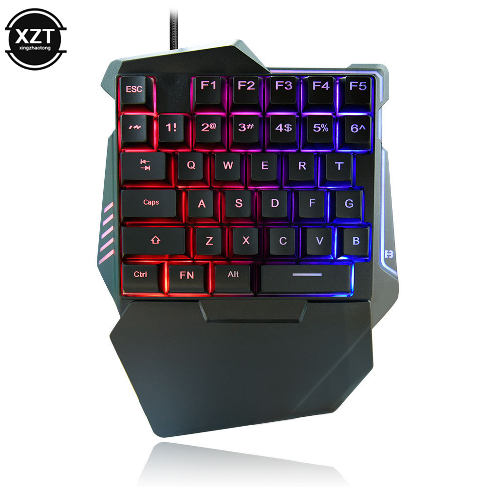 Portable 35 Keys Mini Wired Keyboard, USB One handed Gaming Mechanical Keyboard, Ergonomic Gamer Keypad For PC Laptop Portable 35 Keys Mini Wired Keyboard, USB One handed Gaming Mechanical Keyboard, Ergonomic Gamer Keypad For PC Laptop
