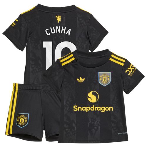 Manchester United adidas Ausweich-Kit Baby 2025-26 mit Aufdruck Cunha 10
