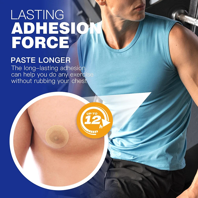 10–100 Paar Brustwarzenabdeckungen für Männer, Anti-Chafing-Brustwarzenabdeckungen für Männer, No-Show-Herren-Brustwarzenband für Laufsport, Alltagskleidung Image