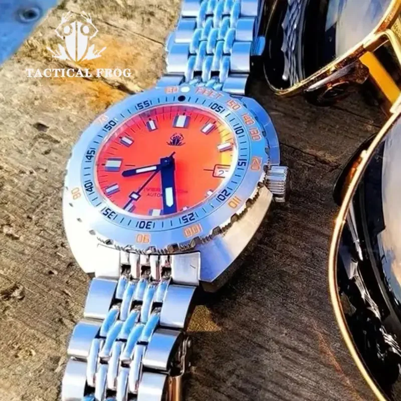 Tactical Frog SUB300T Retro Männer Taucher Uhr 200M Wasserdicht Saphir Spiegel NH35 Automatische Mechanische Armbanduhr Super Leucht Image